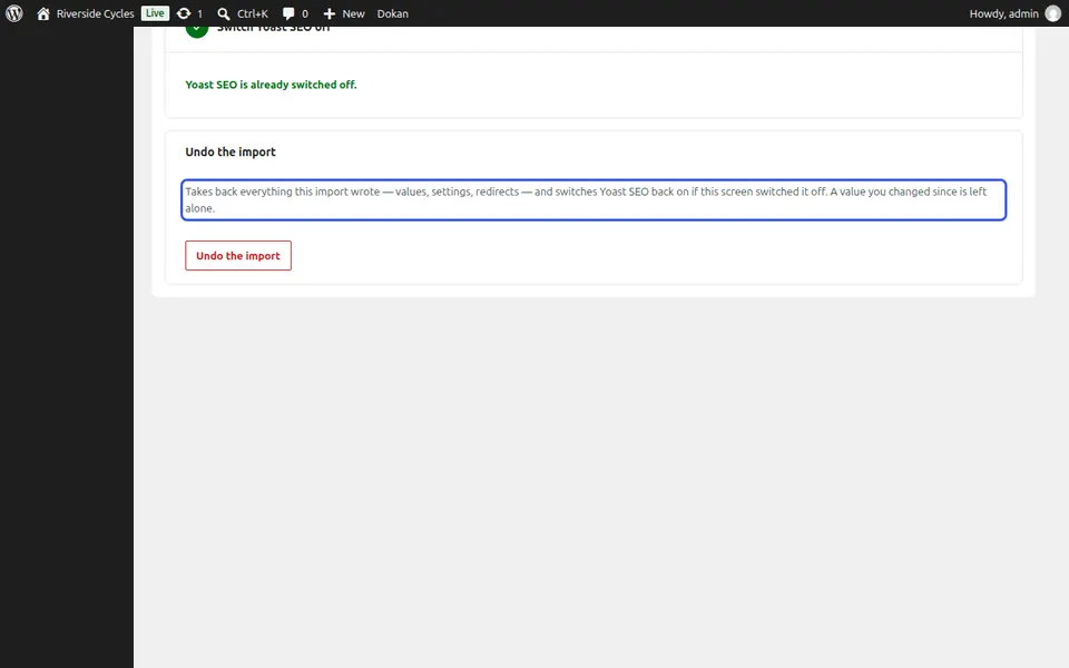 Reative o plugin antigo