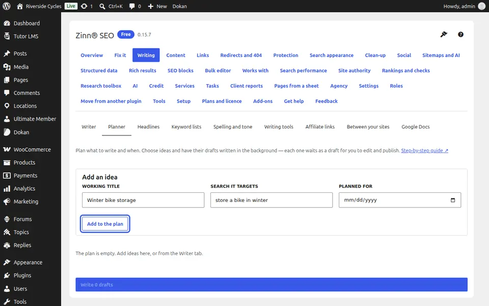 Adicionar ideias
