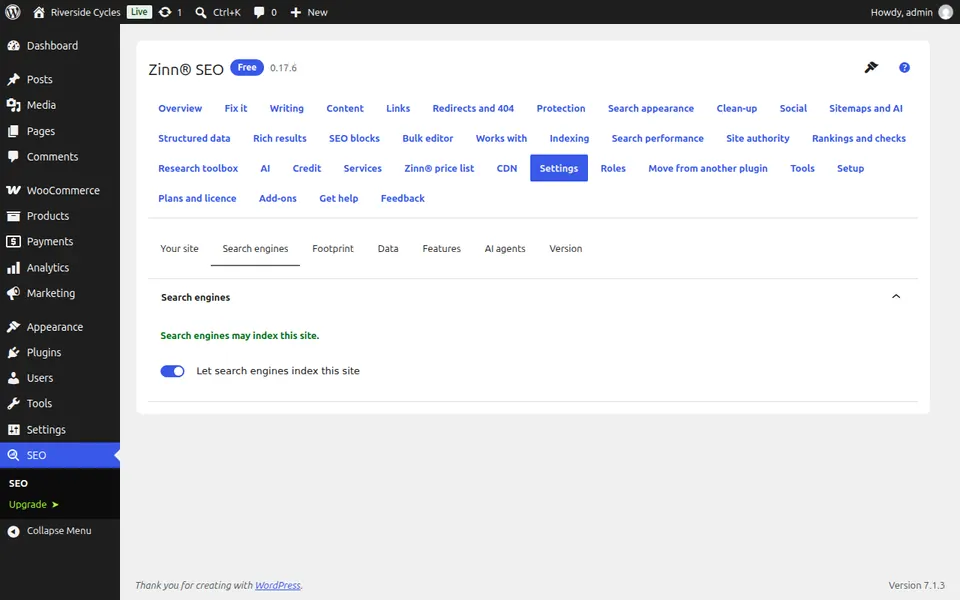 Certifique-se de que os mecanismos de busca possam indexá-lo