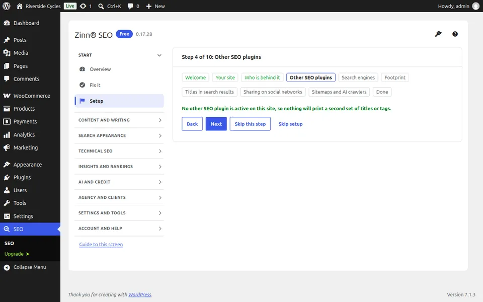 Andere SEO-Plugins prüfen