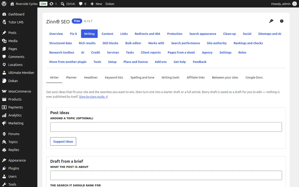 Abrir o editor